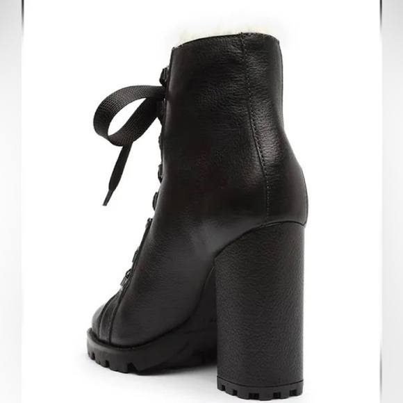 SCHUTZ | Zara Winter Ankle Heeled Boots Fur Lined Size 8.5 - Picture 15 of 15